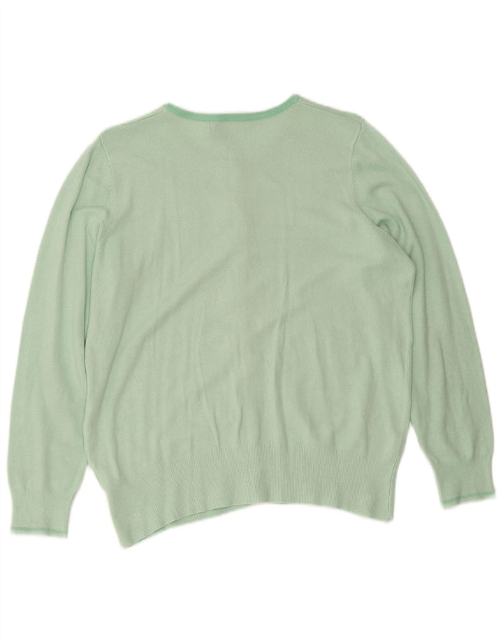 Marks & Spencer Dame Cardigan Sweater UK 16 Large Green Viscose