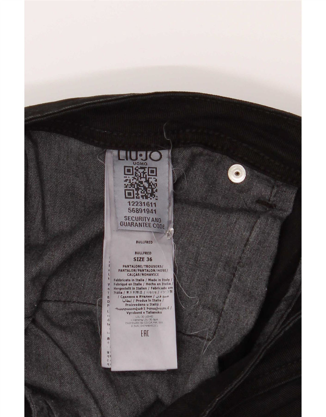 Liu Jo Mens Fred Regular Cropped Jeans W36 L29 Sort bomuld