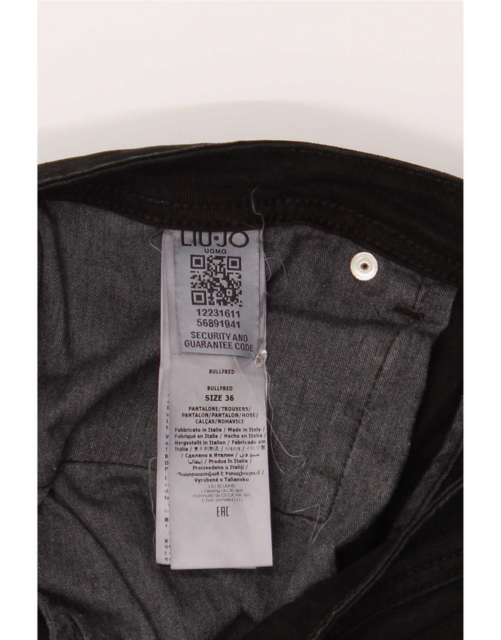 Liu Jo Mens Fred Regular Cropped Jeans W36 L29 Sort bomuld