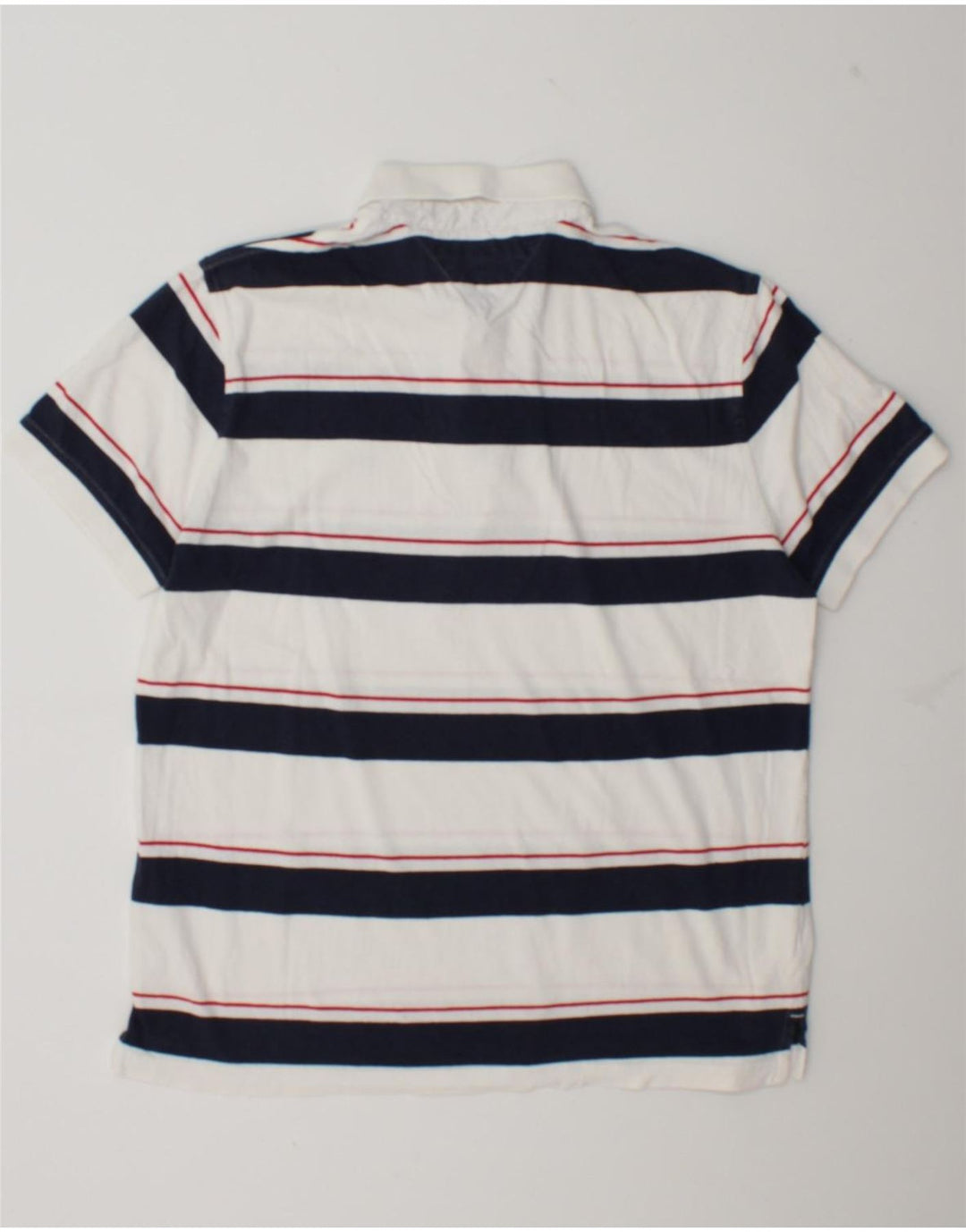 Tommy Hilfiger Herre Custom Fit Polo Shirt Stor hvid stribet