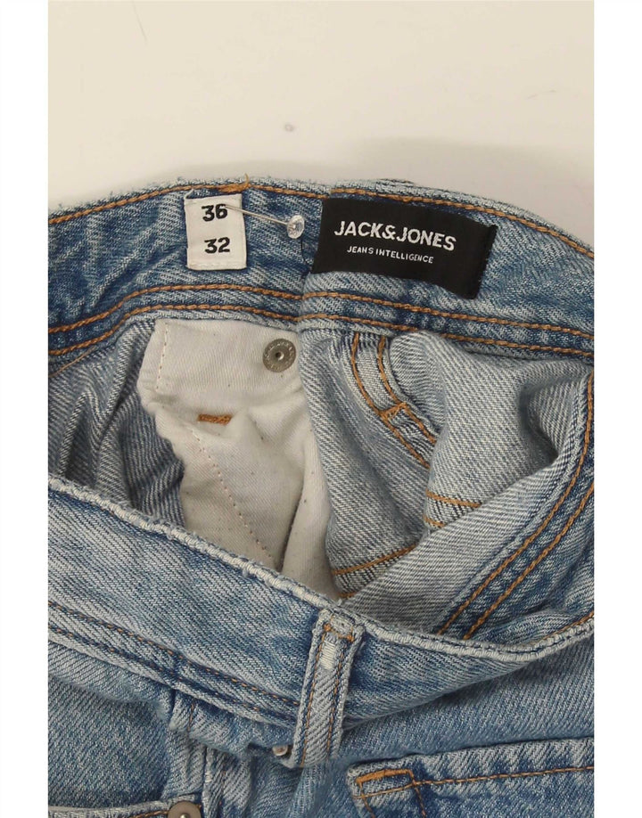 Jack & Jones Herre Distressed Slim Jeans W36 L28 Blå Bomuld