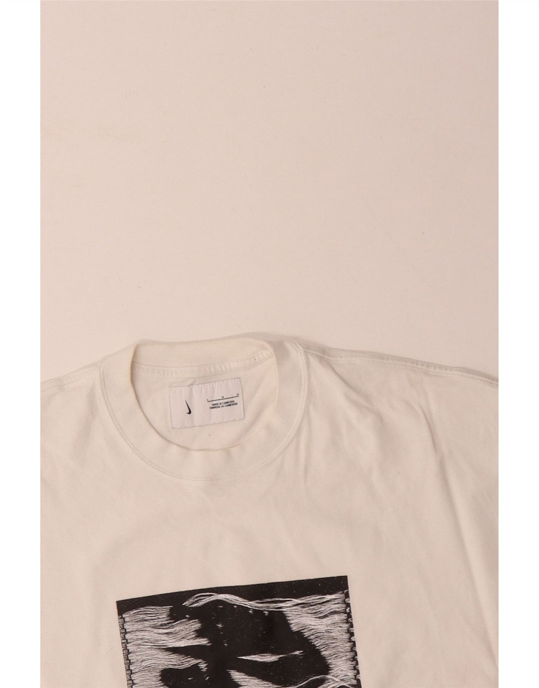 NIKE Grafisk T-shirt top til mænd Stor hvid bomuld