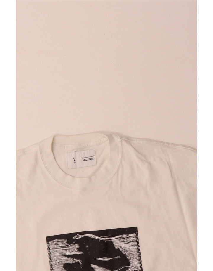 NIKE Grafisk T-shirt top til mænd Stor hvid bomuld
