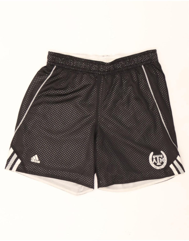ADIDAS Womens Sport Shorts UK 10 Small Black Polyester Vintage Adidas and Second-Hand Adidas from Messina Hembry 
