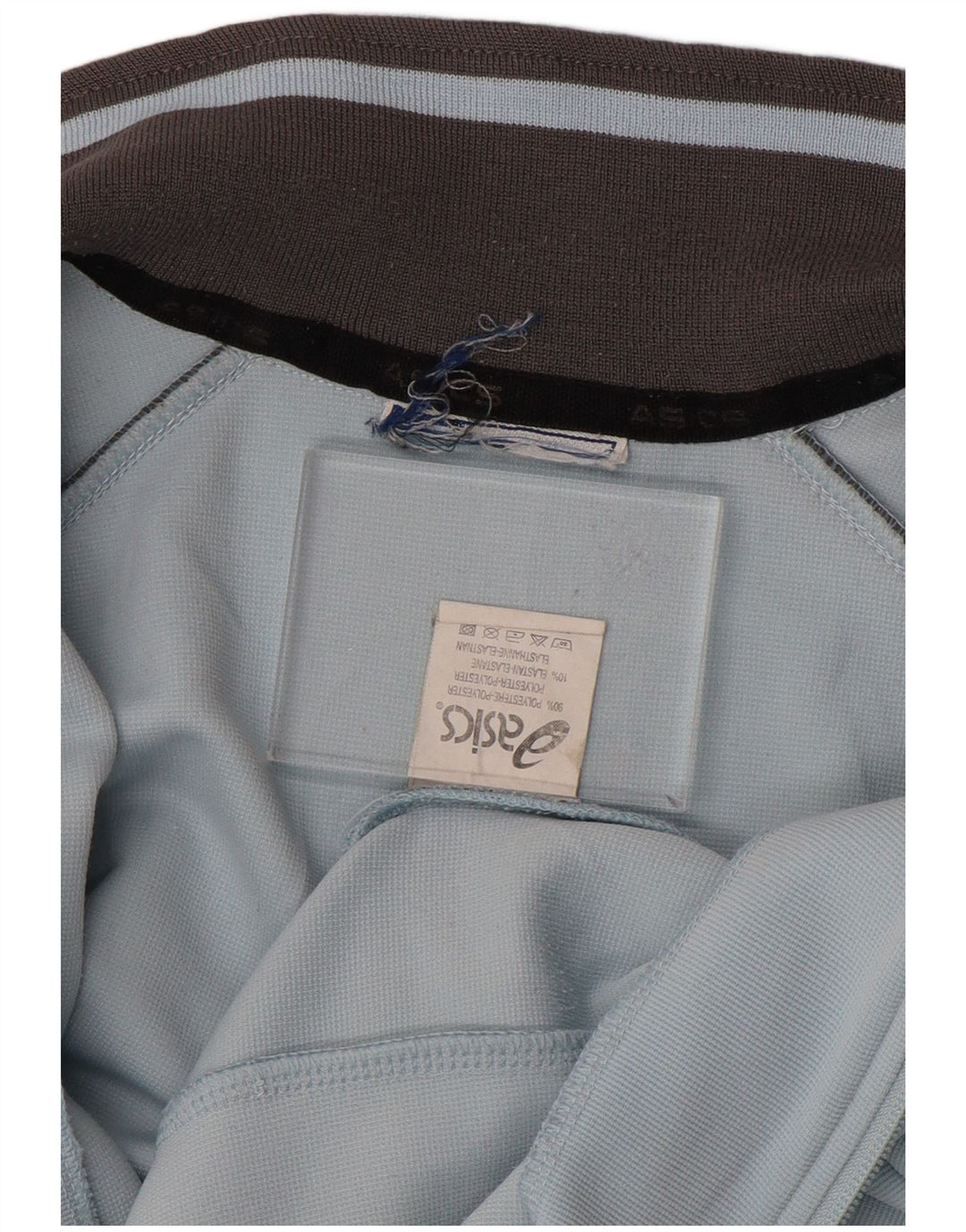 ASICS Womens Tracksuit Top Jacket UK 10 Small Blue Acrylic