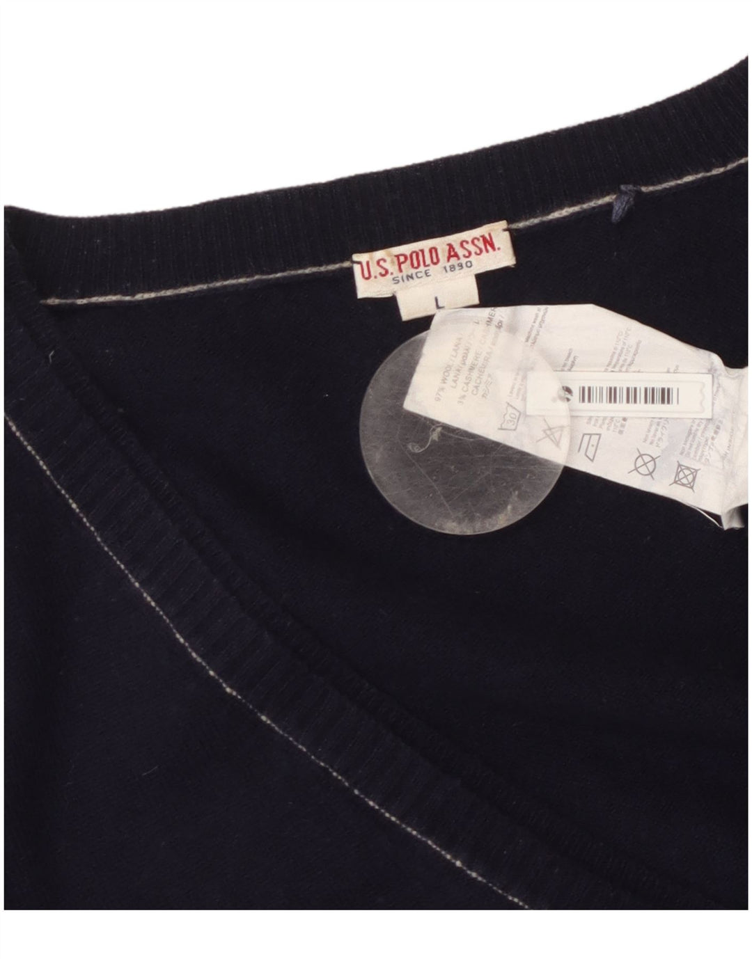 U.S. Polo Assn. Dame Jumper Dress UK 14 Large Navy Blue Wool