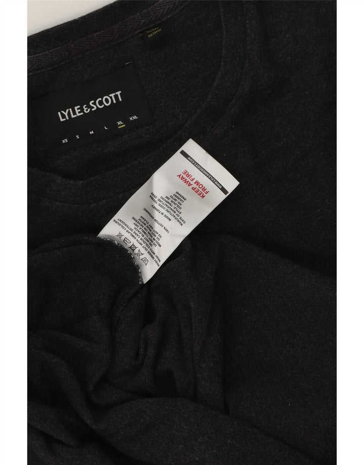 Lyle & Scott Herre T-Shirt Top XL Grå Bomuld