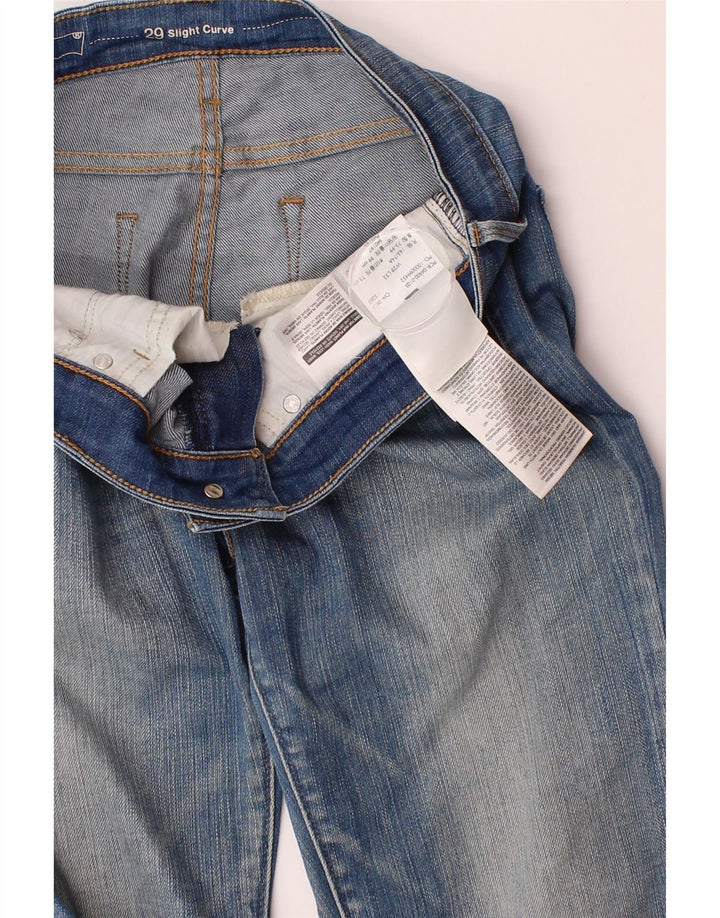 LEVI'S Womens Slight Curve Mid Rise Straight Jeans W29 L32 Blue Cotton Vintage Levi's and Second-Hand Levi's from Messina Hembry 