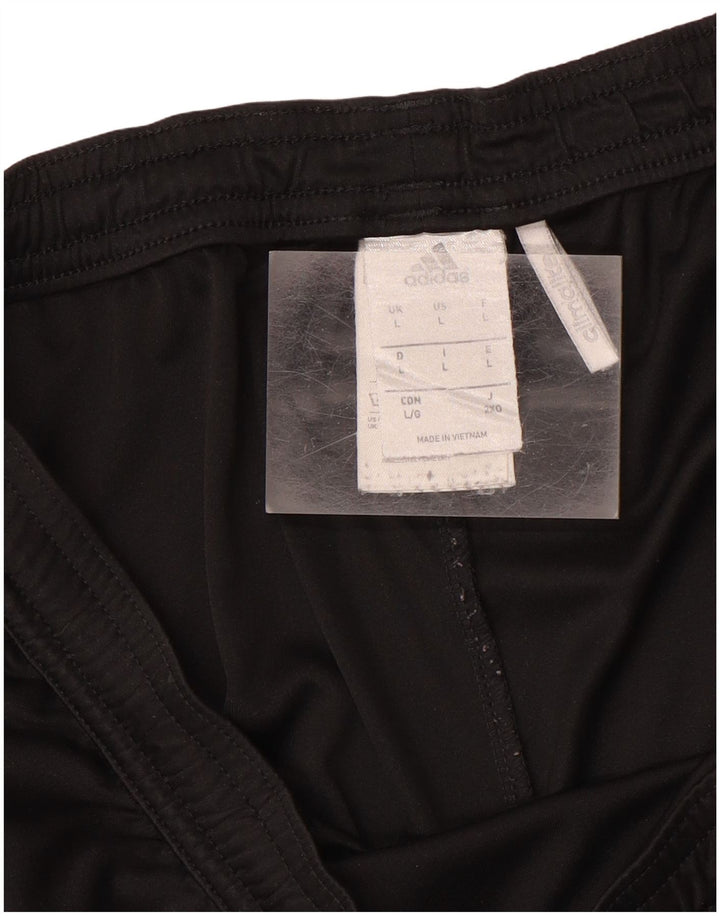 ADIDAS Mens Climalite Sport Shorts Large  Black Colourblock Polyester