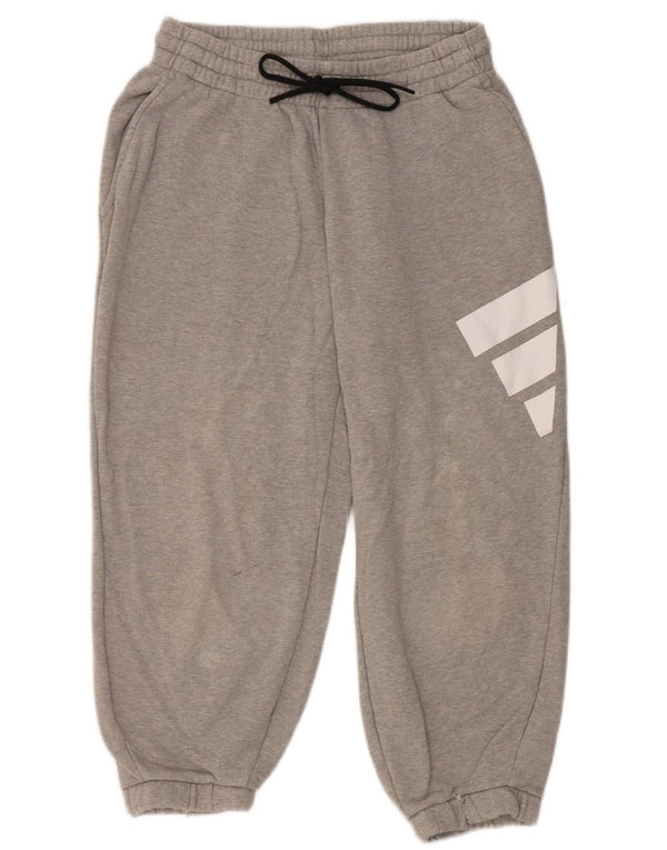 Adidas Dame Capri Loose Fit Træningsdragt Bukser Joggers UK 14 Large Grå