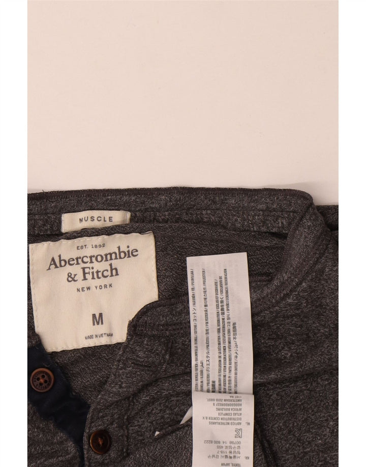 Abercrombie & Fitch Herre Muscle Top Langærmet Medium Grey Flecked
