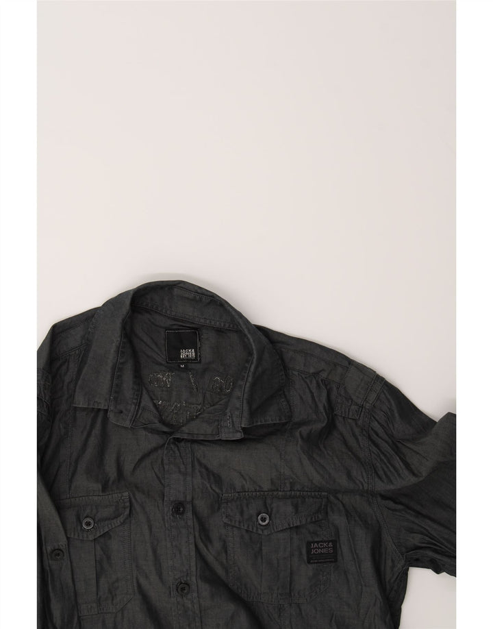 JACK & JONES Mens Shirt Medium Grey Vintage Jack & Jones and Second-Hand Jack & Jones from Messina Hembry 