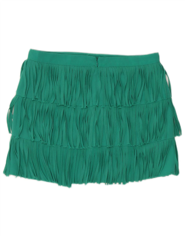Zara Dame Mini Nederdel Medium W28 Grøn Polyester