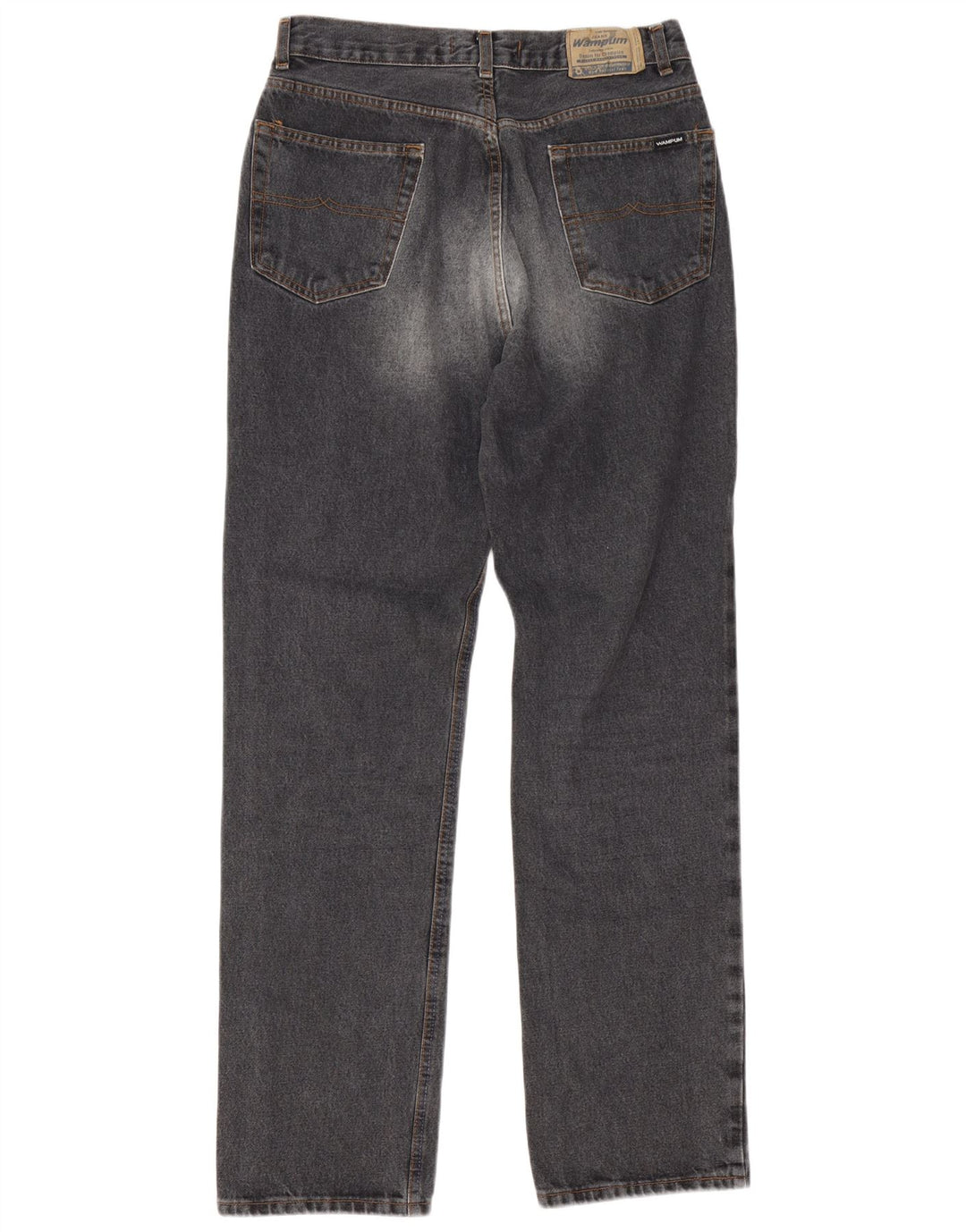 Wampum Straight Jeans til mænd W36 L33 Grå bomuld