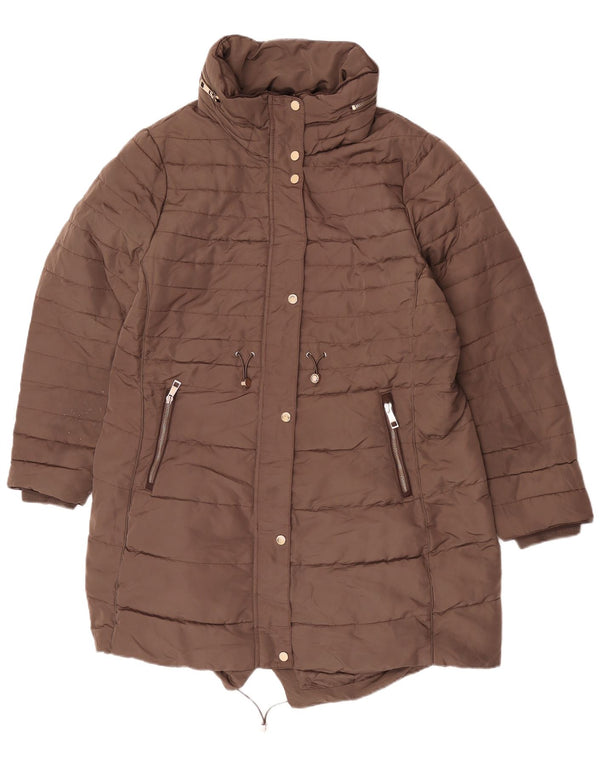 Marks & Spencer Dame Hooded Parka Jacket UK 20 2XL Khaki Polyester