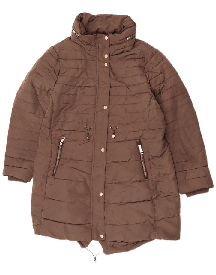 Marks & Spencer Dame Hooded Parka Jacket UK 20 2XL Khaki Polyester