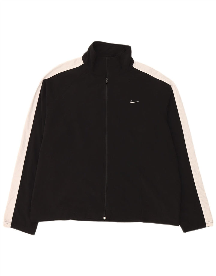 Nike træningsdragt topjakke til kvinder US 12/14 Large Black Colourblock Polyester