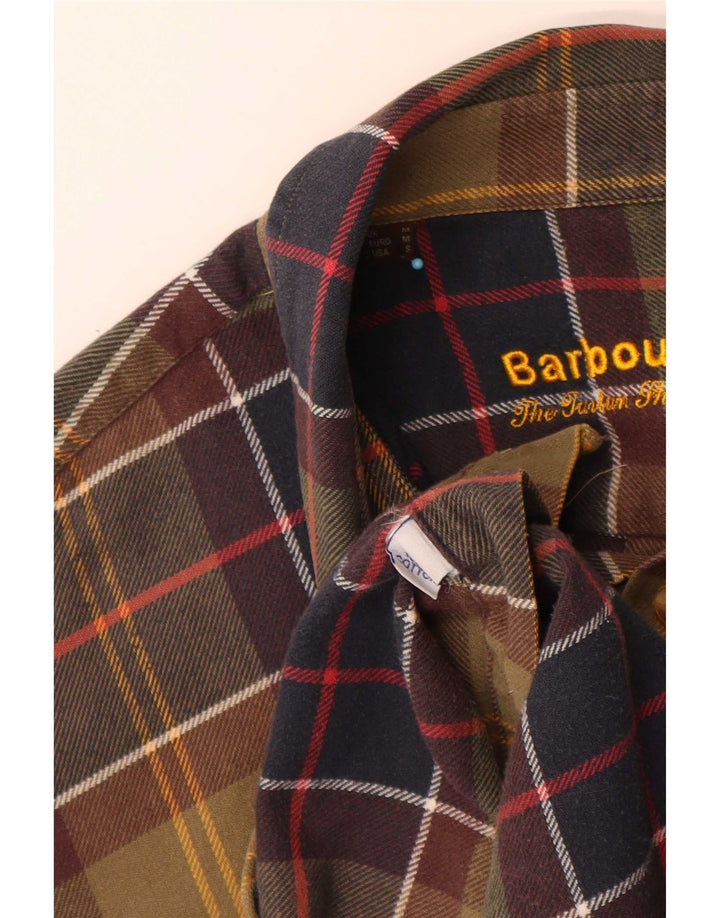 Barbour Herre Regular Fit Flanellskjorte Medium Grøn Plaid Bomuld