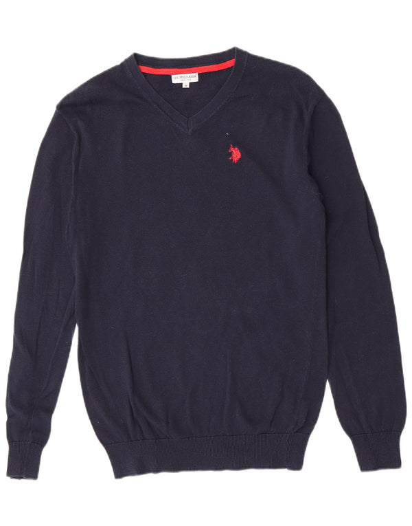 U.S. Polo Assn. Herre V-hals sweater Medium marineblå bomuld