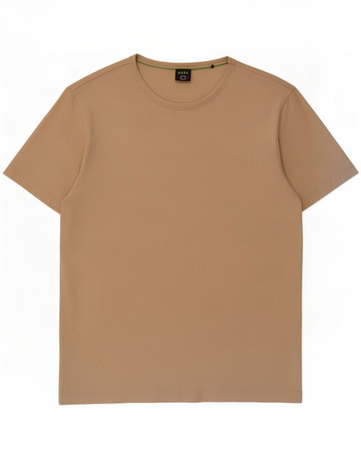 Hugo Boss Herre T-Shirt Top Medium Beige Bomuld