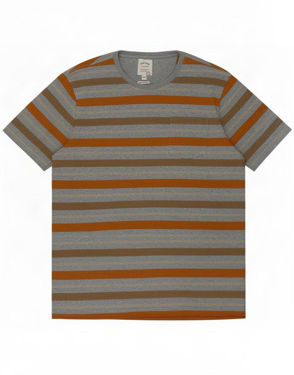Fat Face Herre T-Shirt Top XL Gråstribet bomuld