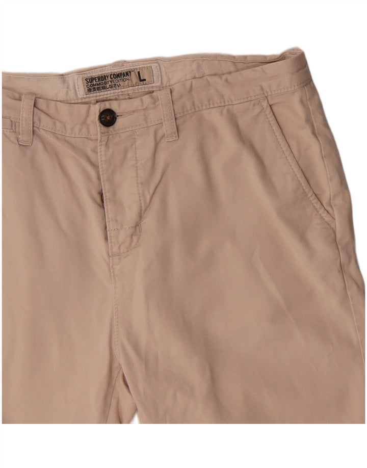 Superdry Chino Shorts til mænd store W34 Beige Bomuld