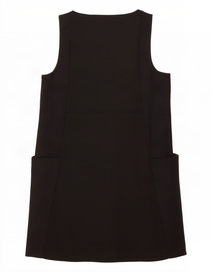 Cos Dame Ærmeløs Shift Dress UK 12 Medium Sort Uld
