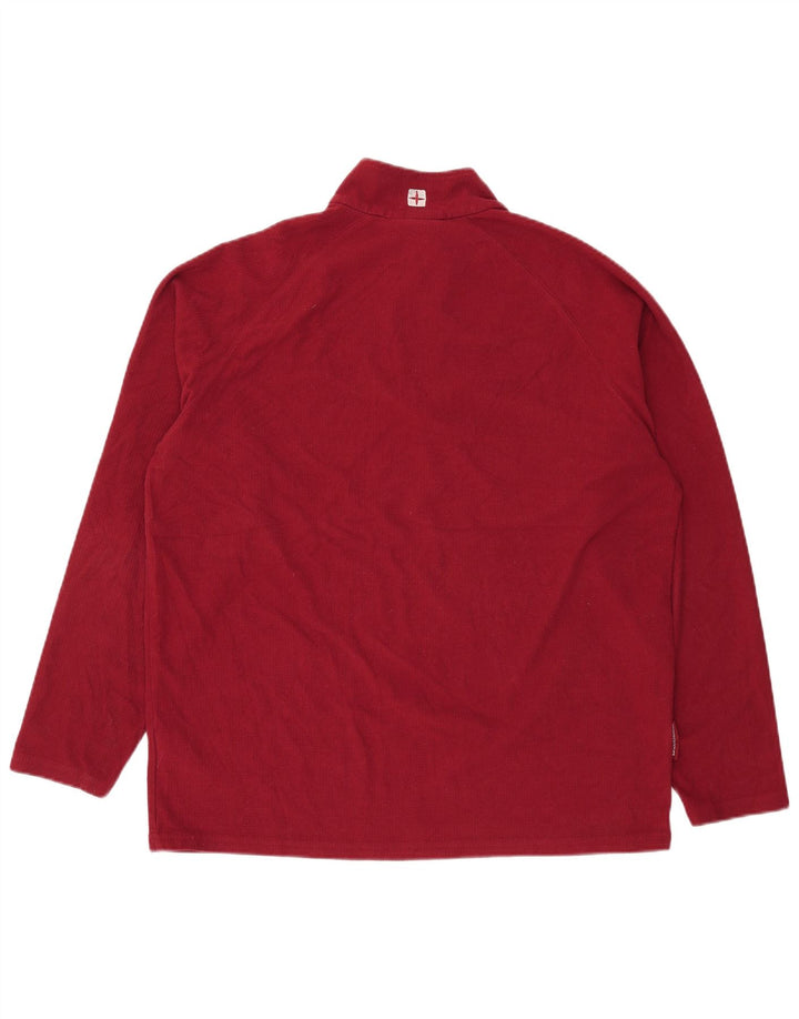 Mountain Warehouse Herre lynlås hals Fleece Jumper XL Burgundy Polyester