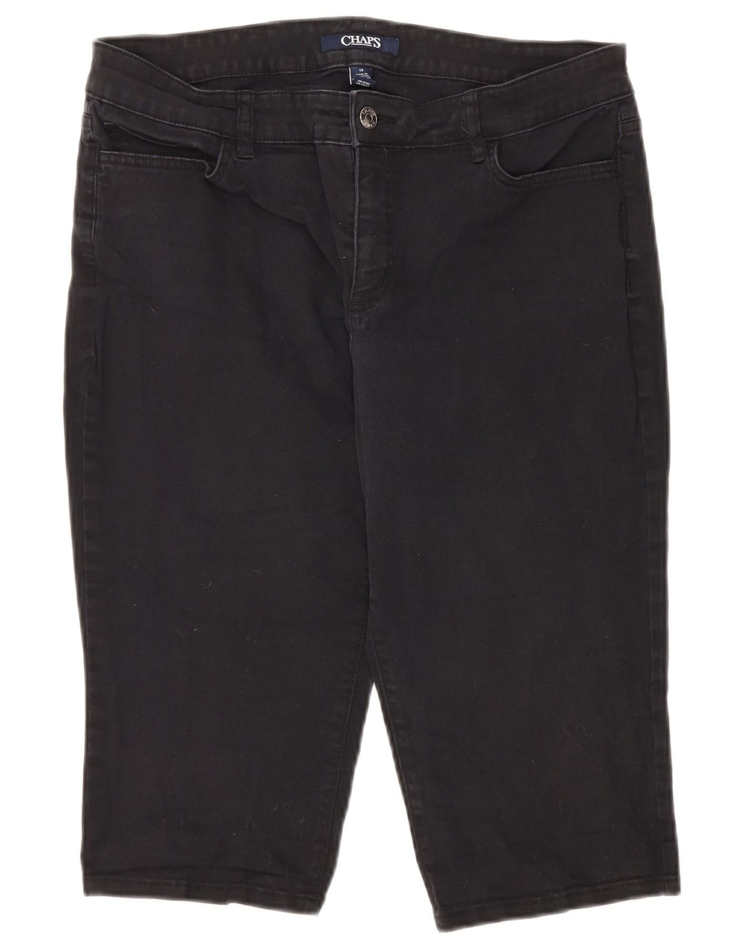 CHAPS Bermuda Shorts til kvinder US 12 Large W34 Black Bomuld