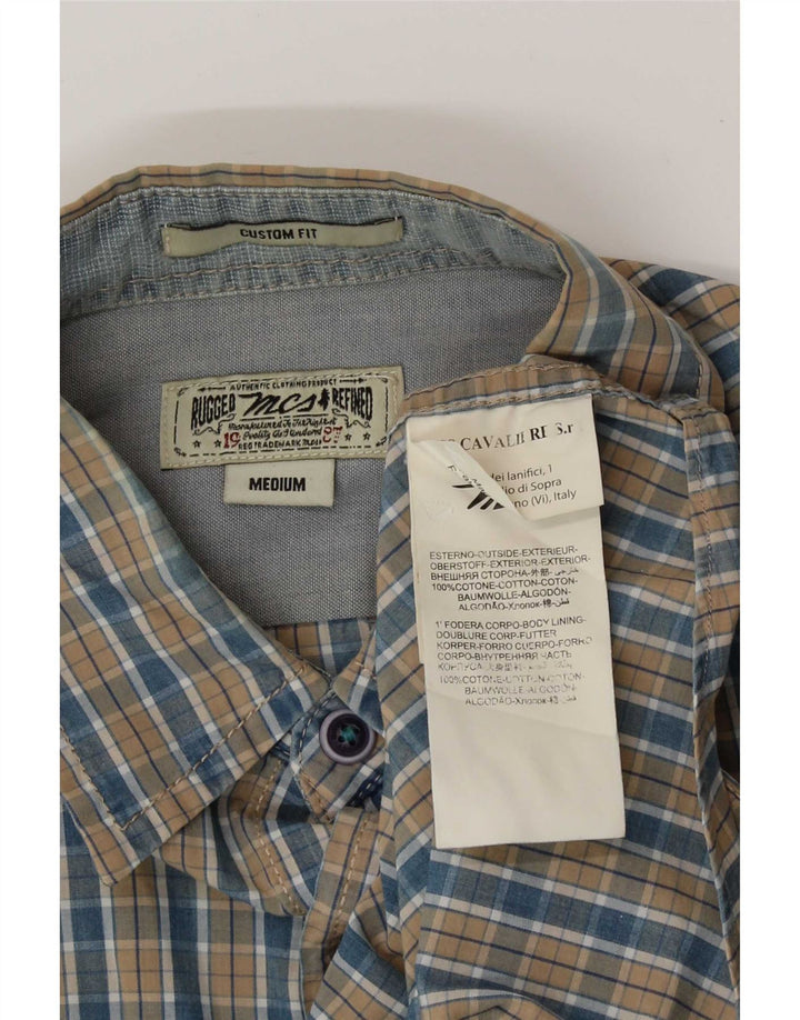 Marlboro Classics Kortærmet Herre skjorte med skræddersyet pasform Medium Blue Check