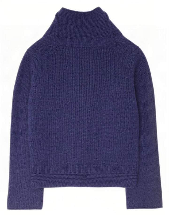 Monsoon Dame Cardigan Sweater UK 8 Small Blue Wool