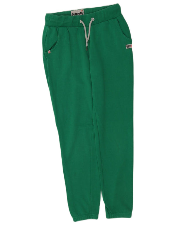 Superdry Womens Tracksuit Trousers Joggers UK 12 Medium Green Cotton