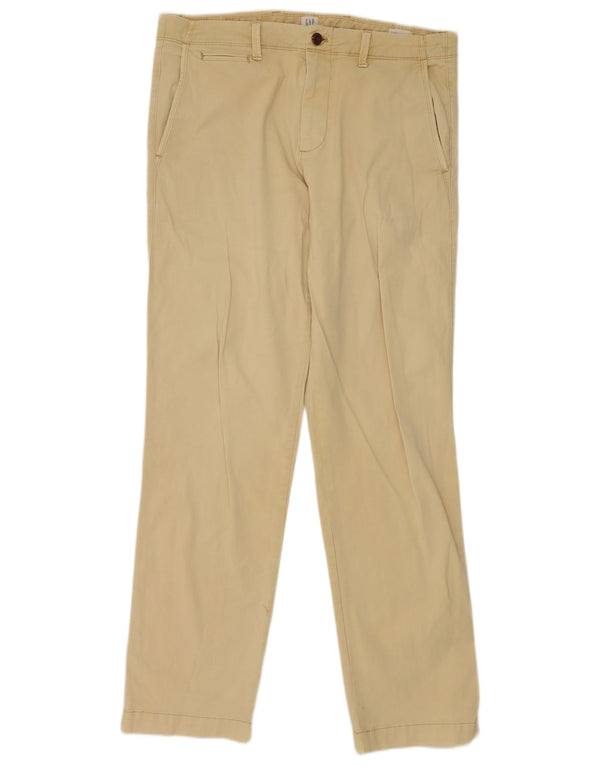 Gap herre lige chinosbukser W34 L34 gul bomuld