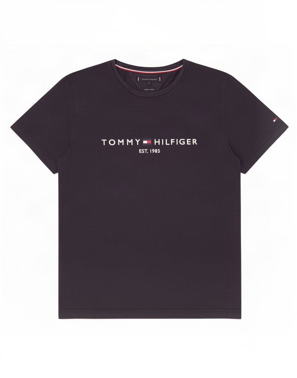 Tommy Hilfiger Mens Graphic T-Shirt Top Large Navy Blue Cotton