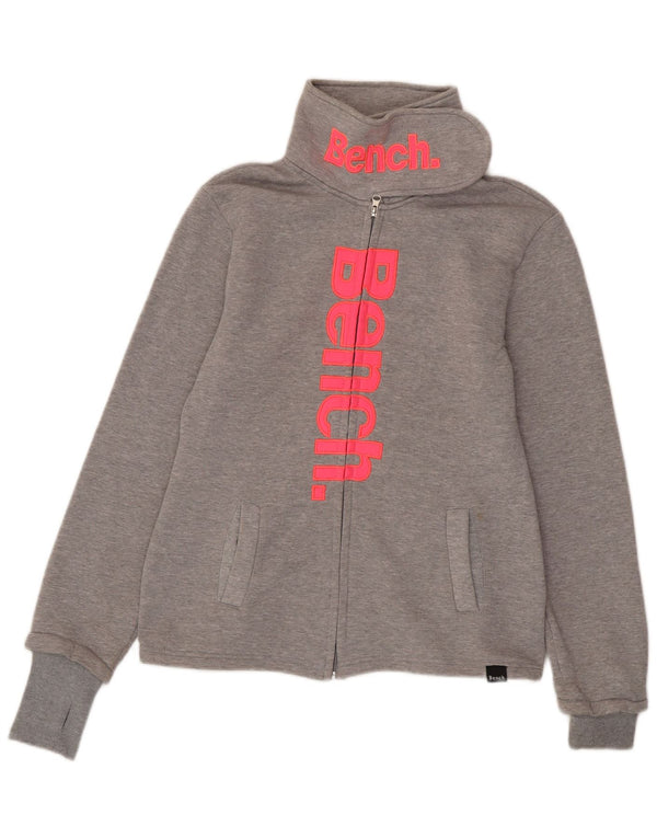 Bænk til kvinder grafisk træningsdragt topjakke UK 18 XL Grå bomuld