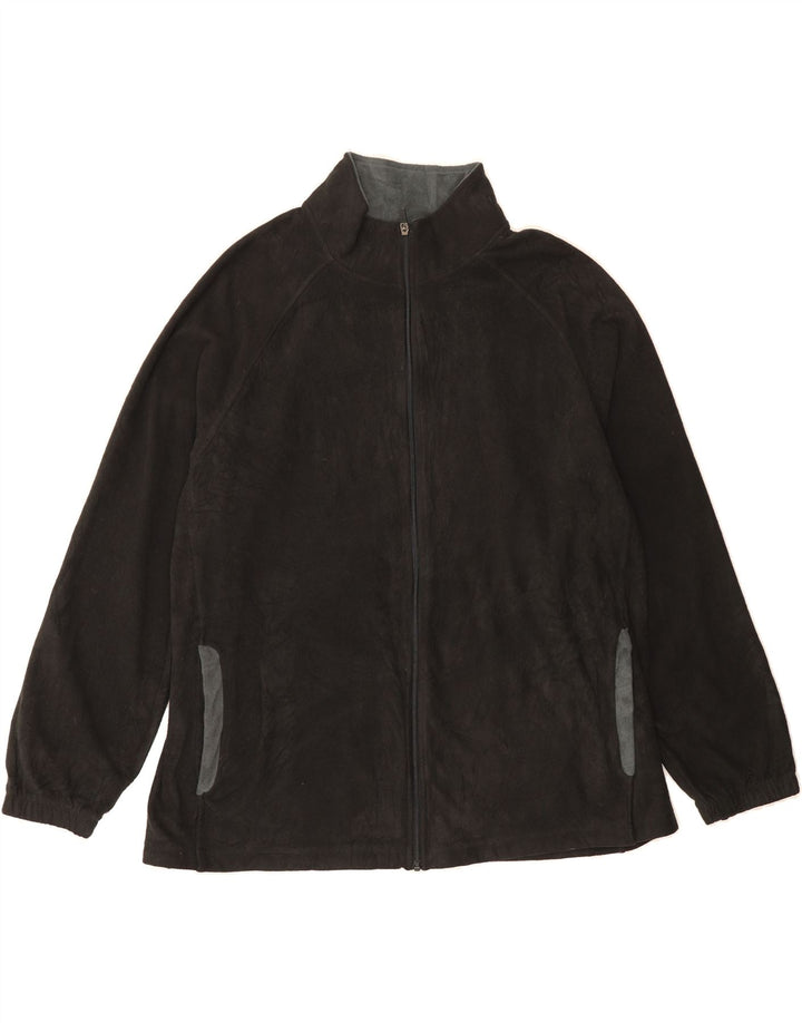 STARTER Mens Fleece Jacket UK 44 2XL Black Polyester Vintage Starter and Second-Hand Starter from Messina Hembry 