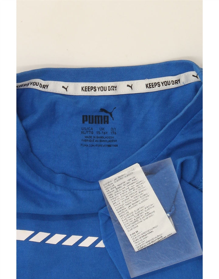 Puma drenge grafisk t-shirt top 15-16 år blå bomuld
