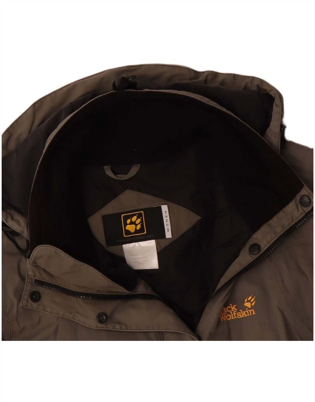 JACK WOLFSKIN Dame vindjakke UK 12 Medium Beige Colourblock