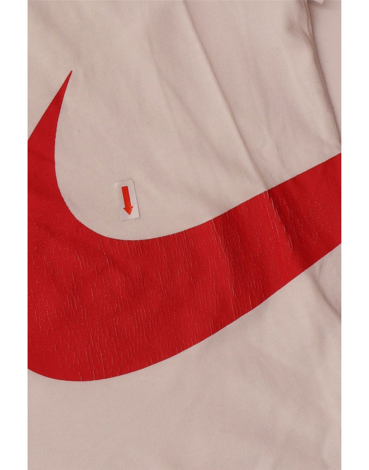 NIKE Grafisk T-shirt top til mænd XL Hvid bomuld
