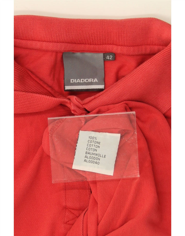 DIADORA Womens Sleeveless Polo Shirt IT 42 Medium Red Cotton Vintage Diadora and Second-Hand Diadora from Messina Hembry 