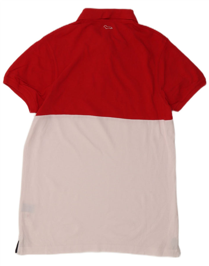 Harmont & Blaine Polo Shirt til mænd, stor rød farveblok bomuld
