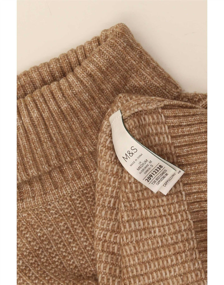 Marks & Spencer Dame Rullehals sweater UK 14 Medium Beige