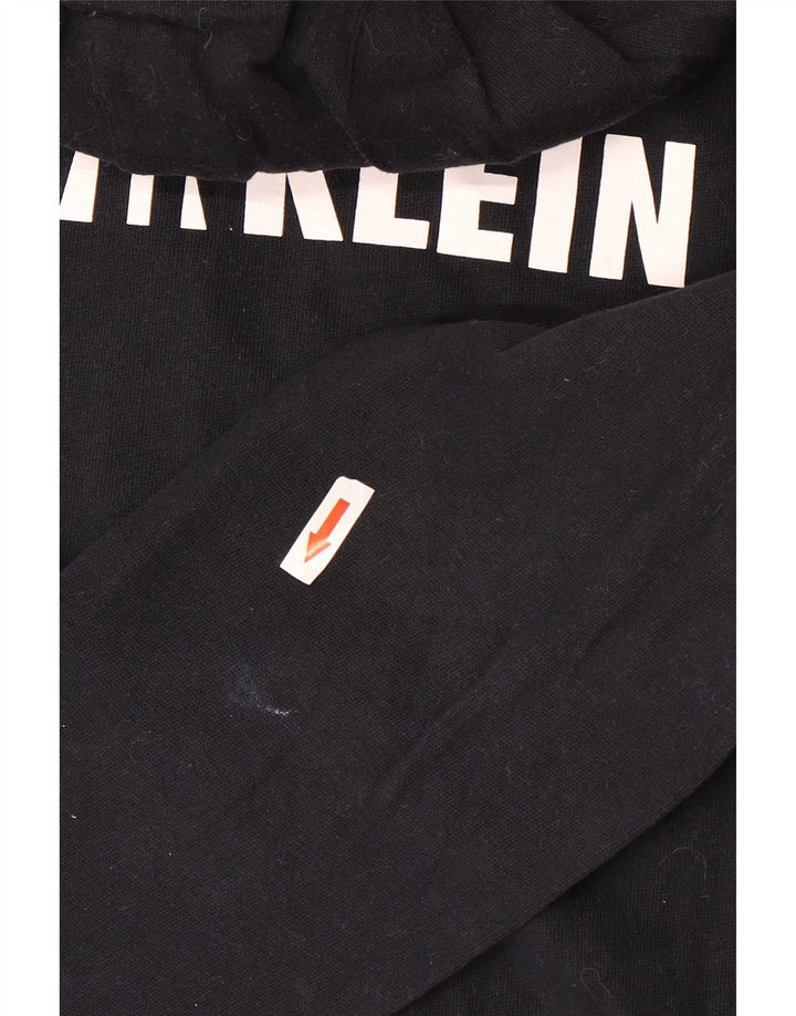 Calvin Klein Herre grafisk hættetrøje med lynlås, medium sort