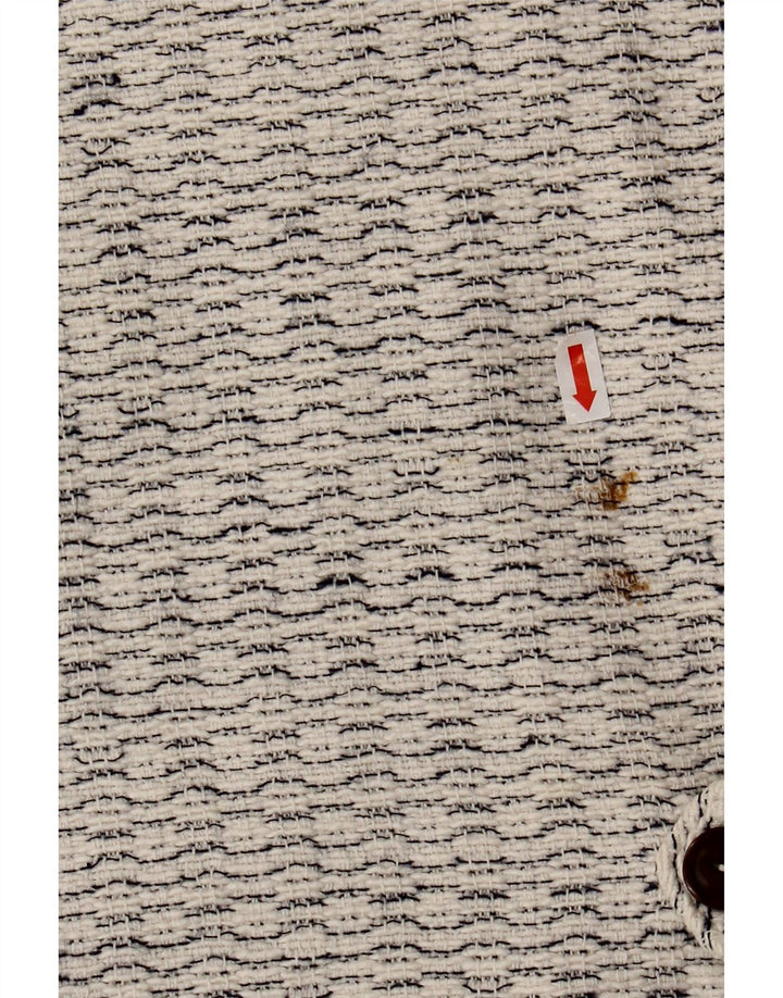 Vintage vest til mænd, medium hvid flækket