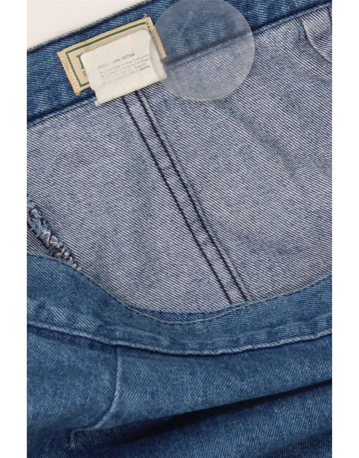 L.L.Bean Dame denim slå-om nederdel W32 Stor blå bomuld