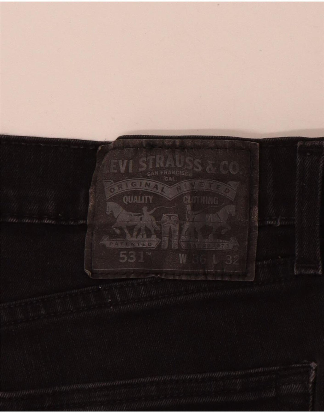 Levi's Herre 531 Slim Jeans W36 L32 Sort Bomuld