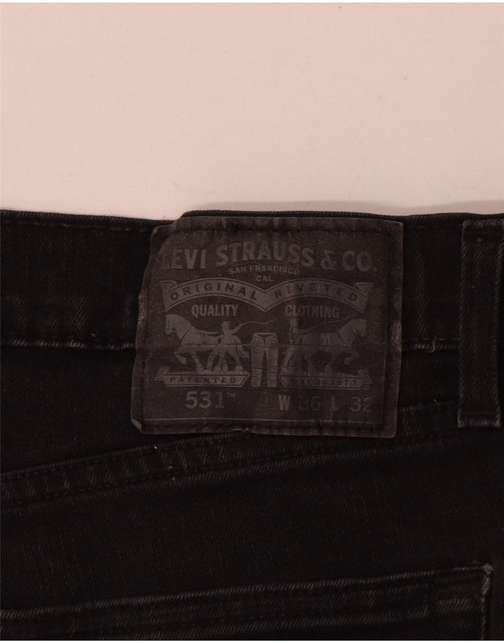 Levi's Herre 531 Slim Jeans W36 L32 Sort Bomuld
