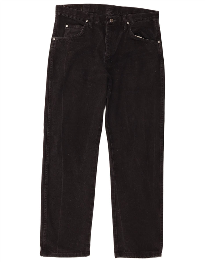 Wrangler Straight Jeans til mænd W34 L30 sort bomuld