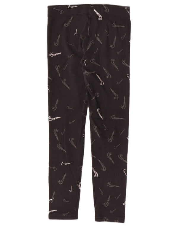 Nike piger grafiske leggings 13-14 år XL sort bomuld