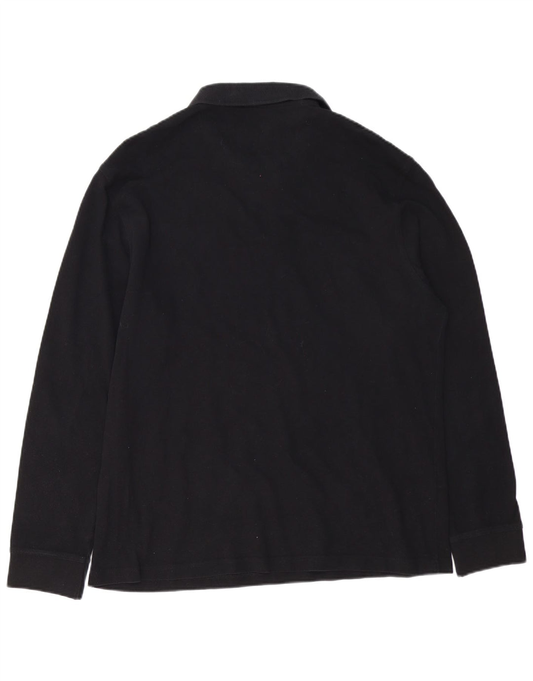 BARBOUR Langærmet poloskjorte til mænd 2XL sort bomuld